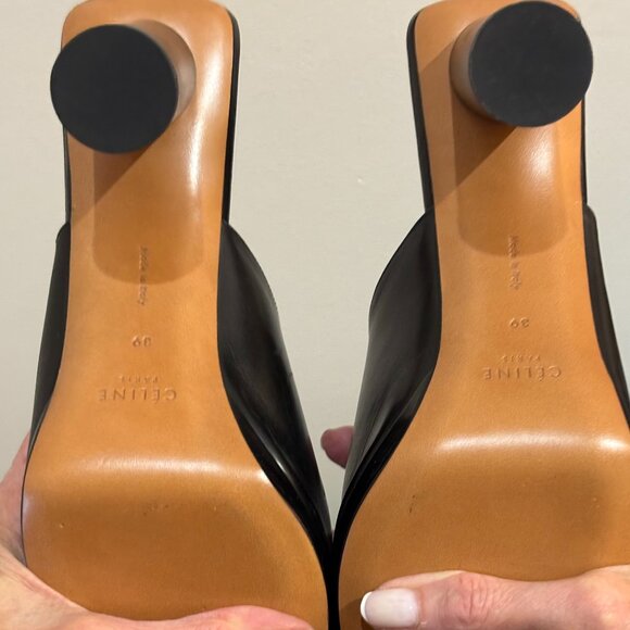 Celine Philo runway 2017 black leather Heels - Picture 13 of 14